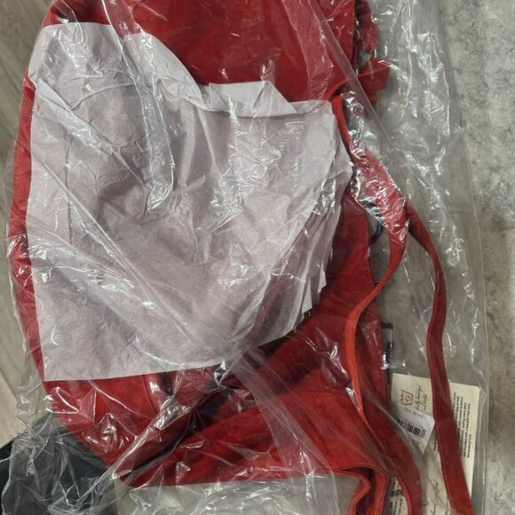 Roma Suede Tote Bag Color: Sour Cherry - Picture 2 of 2